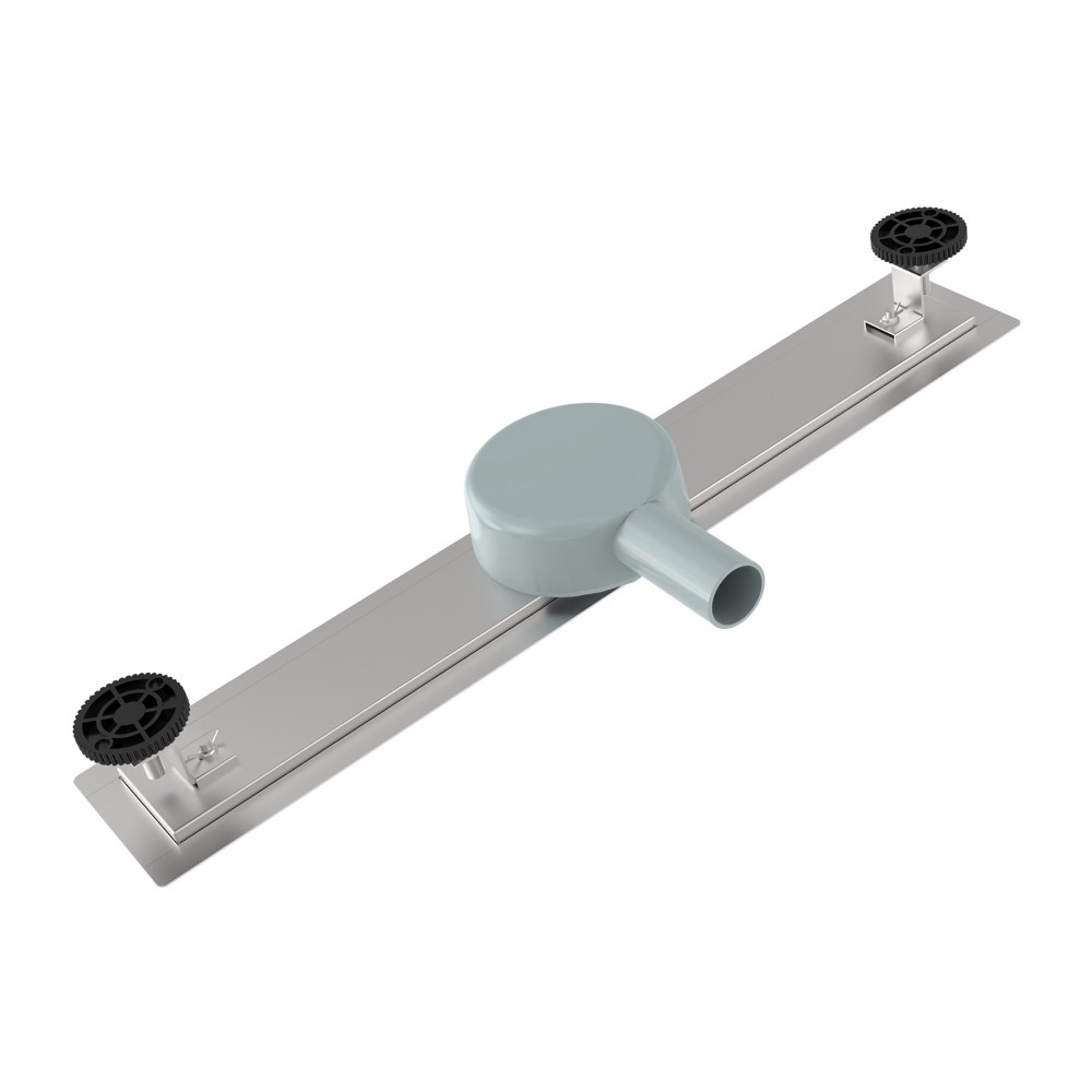 Bottom structure of 360&deg; rotatable siphon connected to linear drain body