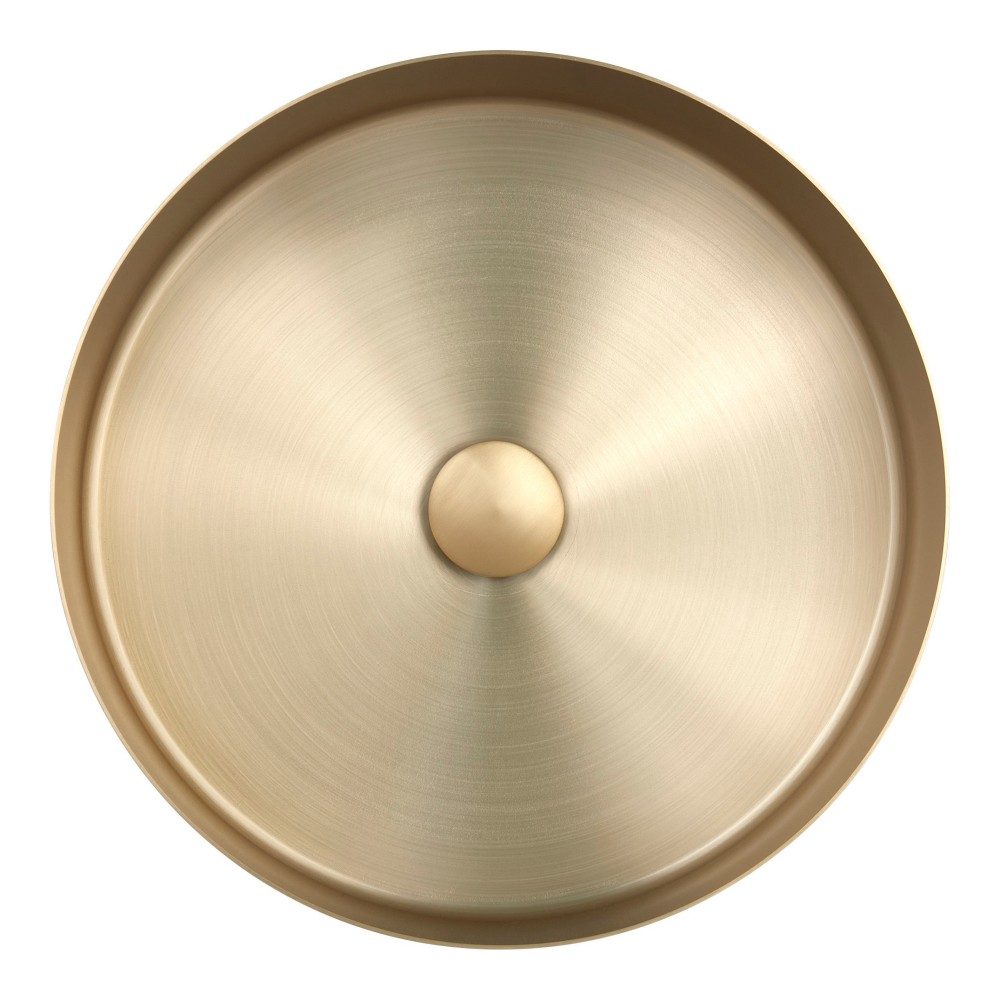 Round wash basin stainless sink round top outline with central drain cover