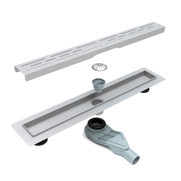 Exploded view showing 360 rotatable siphon and hair filter components