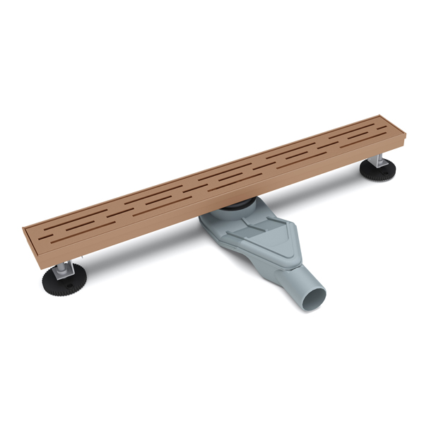 Rose gold finish adjustable shower drains linear style for renovation