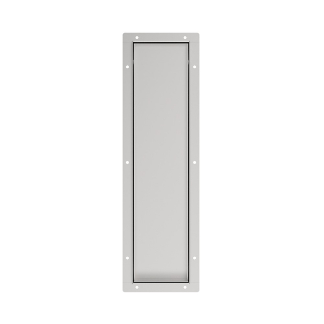 recessed bathroom trash can front flange stainless steel frame