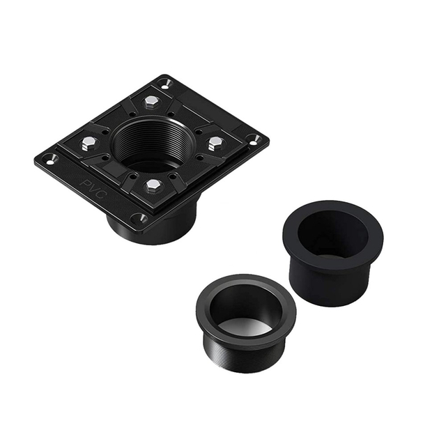 Complete PVC shower drain base set for residential and commercial renovation