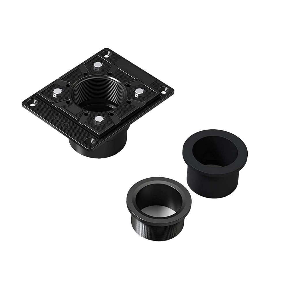 Complete PVC shower drain base set for residential and commercial renovation
