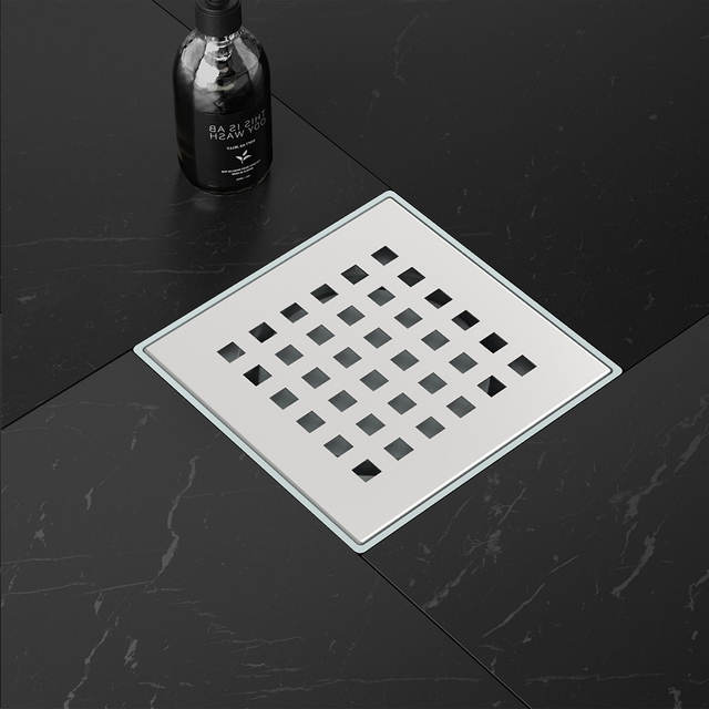 Plastic shower base drain used in floor application with anti odor protection