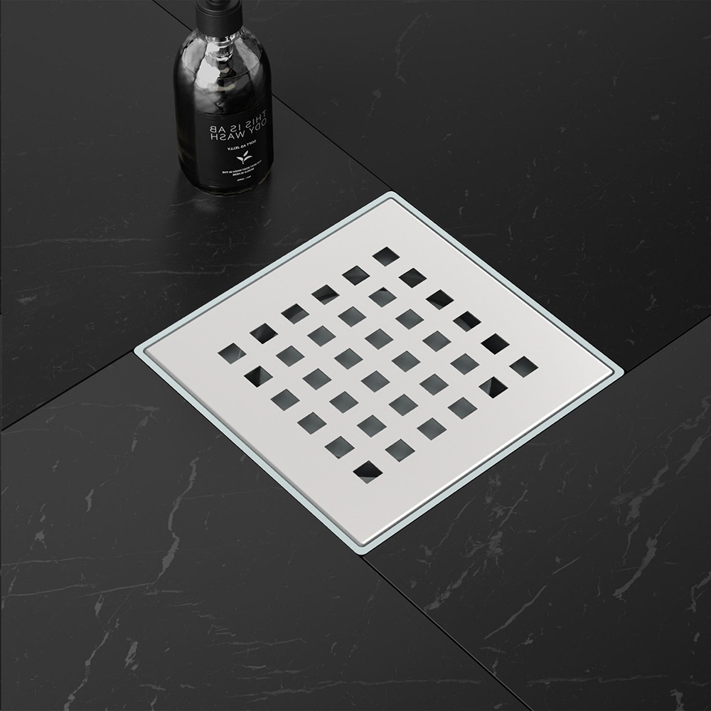 Plastic shower base drain used in floor application with anti odor protection