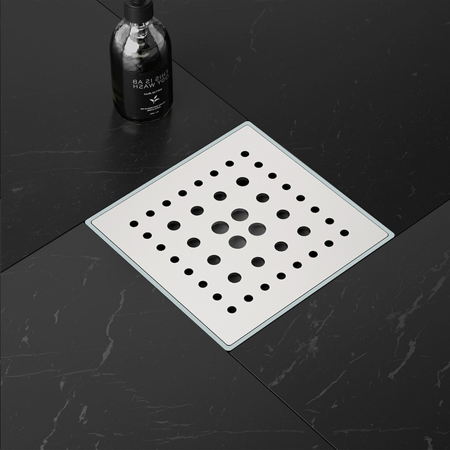 Modern square shower drain applied in floor with anti-odor wet siphon