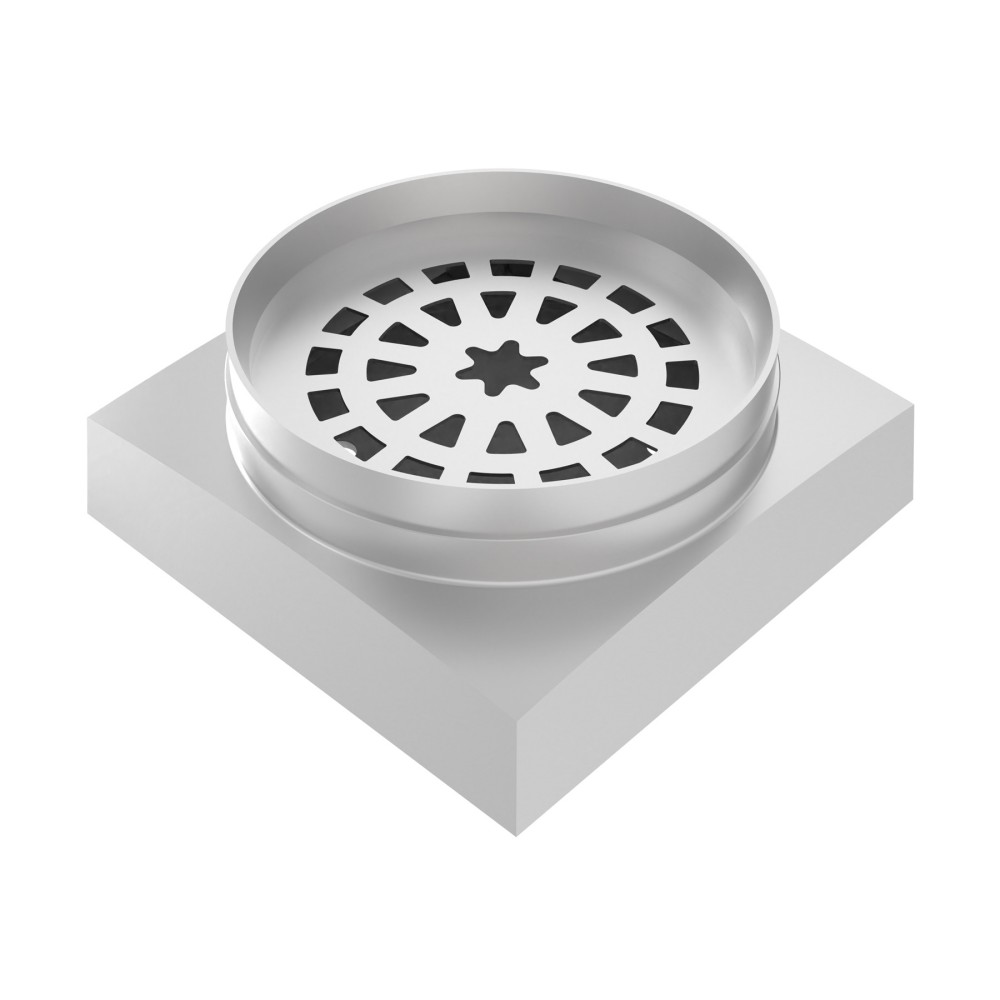 Back structure of brass square drain with anti-odor filter