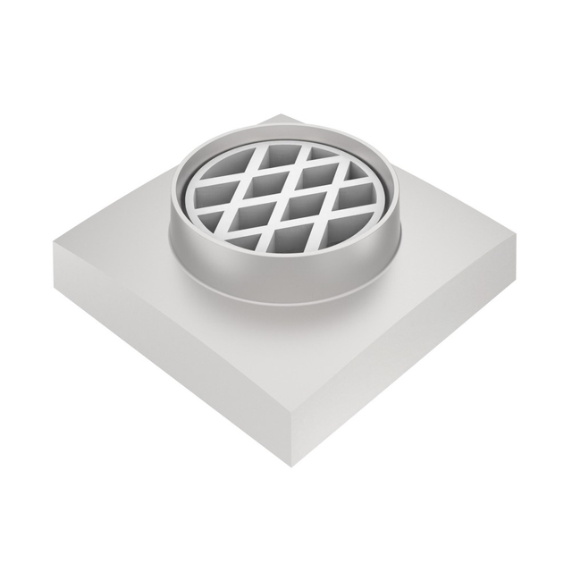 top section of brass square floor drain featuring insect-proof filter