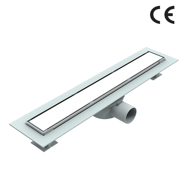 Stainless steel glass drain with horizontal siphon drains outlet