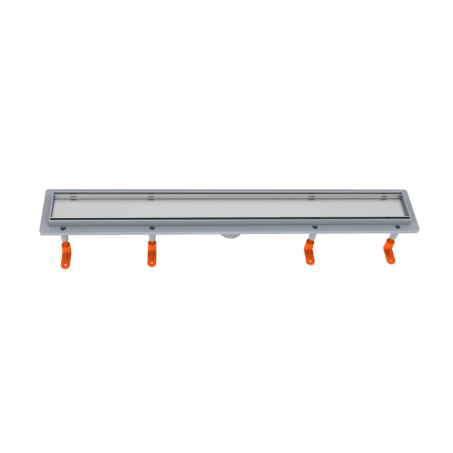 Invisible shower drain bathroom linear drain front structure with adjustable supports