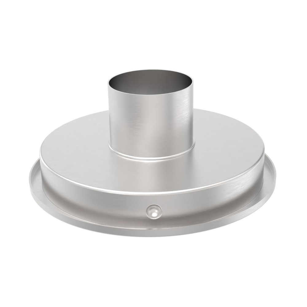 Vertical outlet shower drain bottom structure in 304 stainless steel