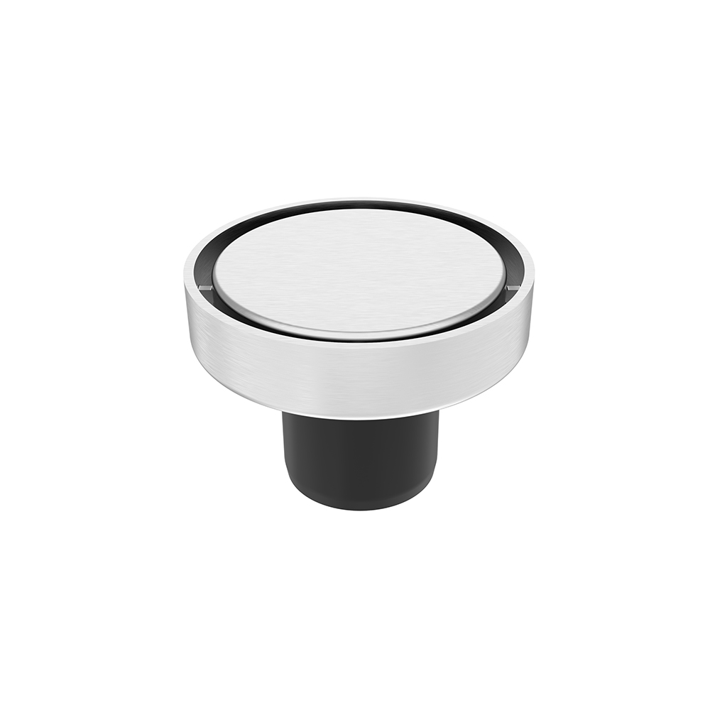 100x100mm shower drain round with stainless steel grate front