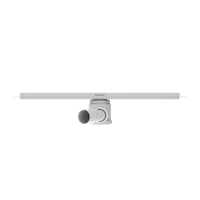 Side alignment of low profile linear shower drain stainless steel for renovation projects
