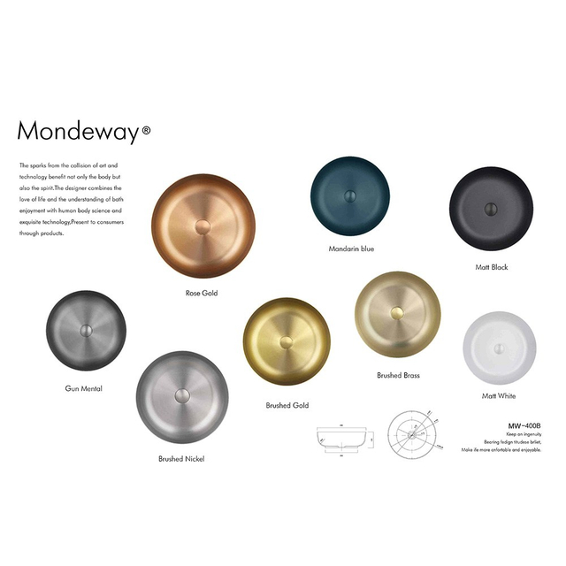 White round bowl sink stainless steel round sink with multiple color finish options