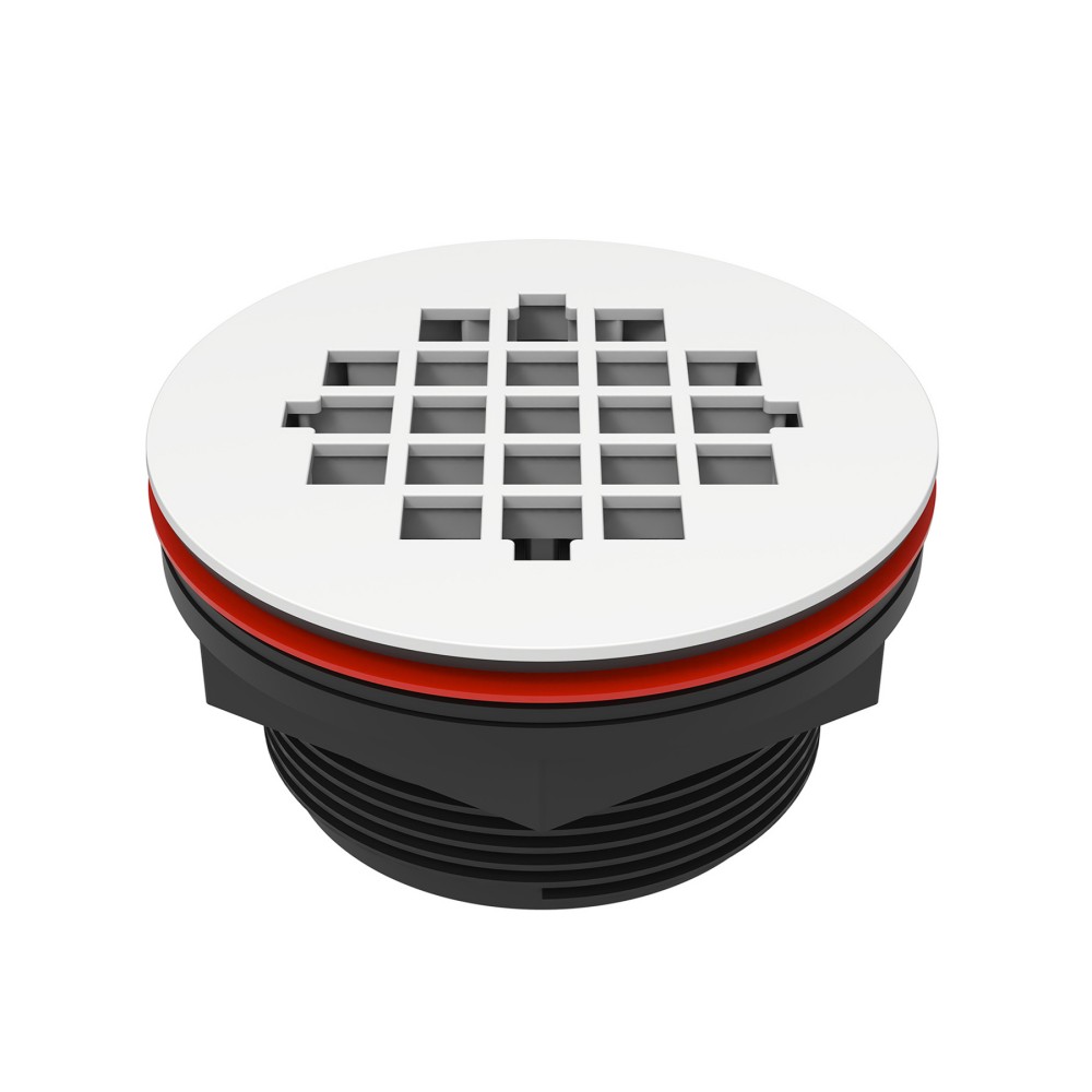 round drain cover with pvc shower drain system and pvc grate option