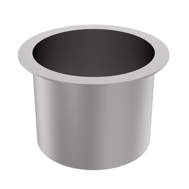 round toilet paper niche with stainless steel flange top structure