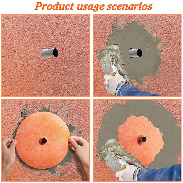 Professional contractor installing a water pipe seal on a bathroom shower wall