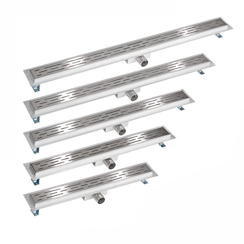 SS304 SS316 with high quality stainless steel linear drain for bathroom horizontal outlet Europe Model