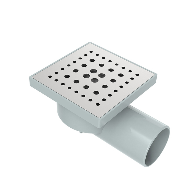 Modern square shower drain ABS main body with wet siphon system