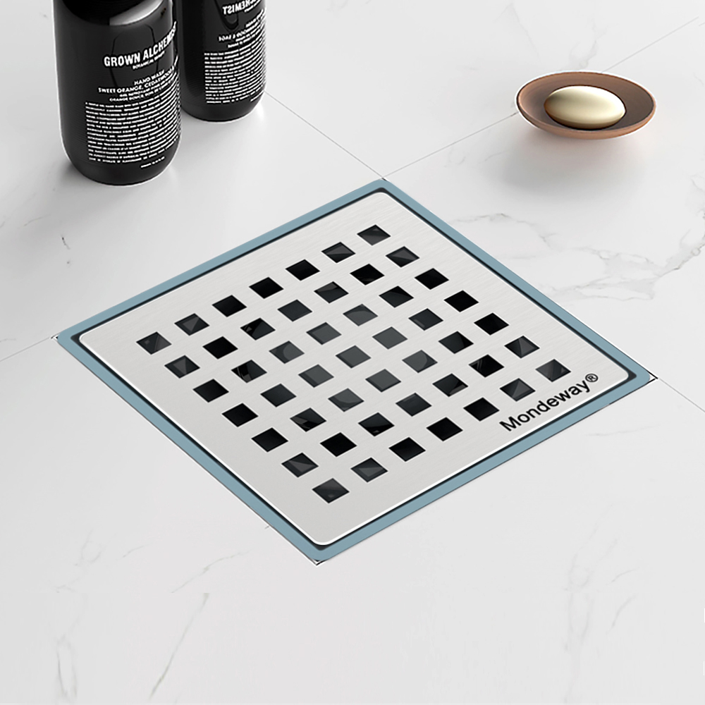 4 square shower drain floor application with anti odor structure