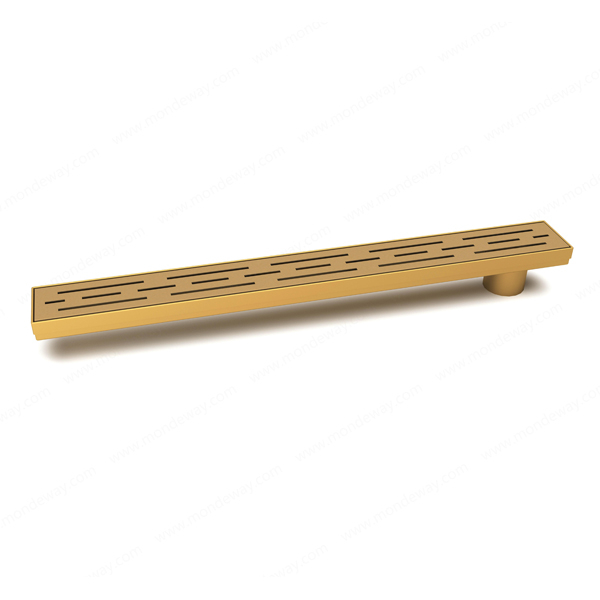 Ss channel drain showing side outlet adjustable structure for floor drainage