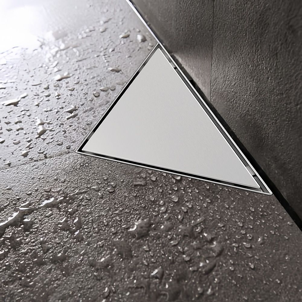 Triangular drain floor siphon drain exploded component structure