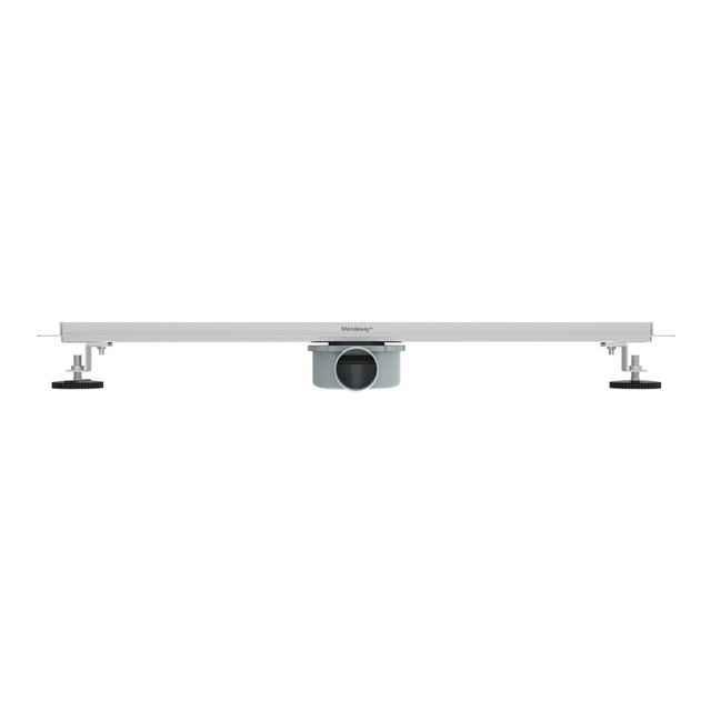 adjustable linear shower drain slim channel side profile showing slim depth design
