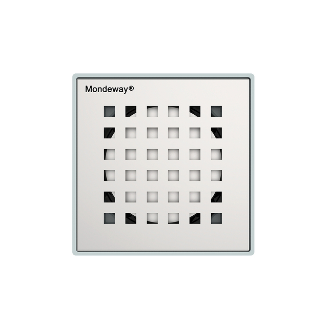 SS304 grate square drain with modern grid pattern detail