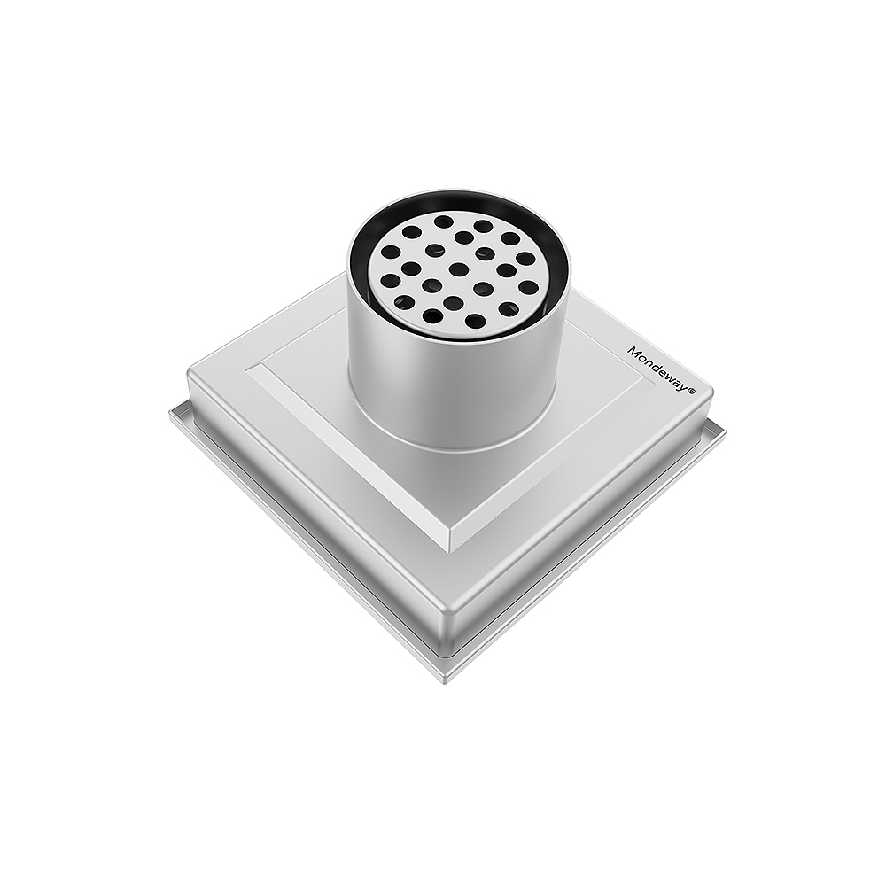 square shower drain body with 2 in vertical outlet connection