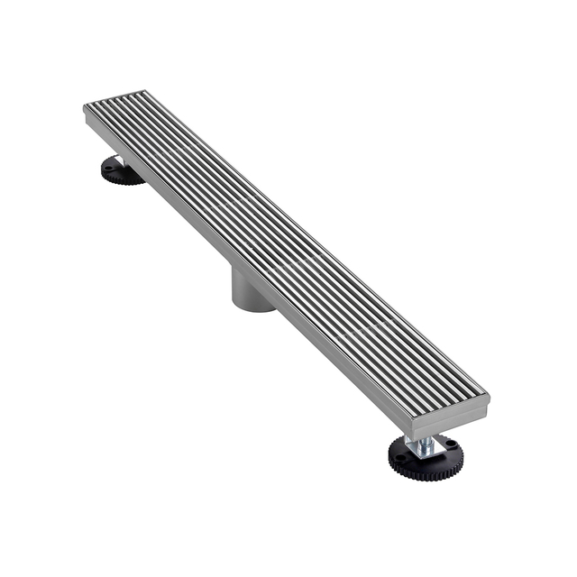 Stainless steel linear drain wedge wire with adjustable leveling feet