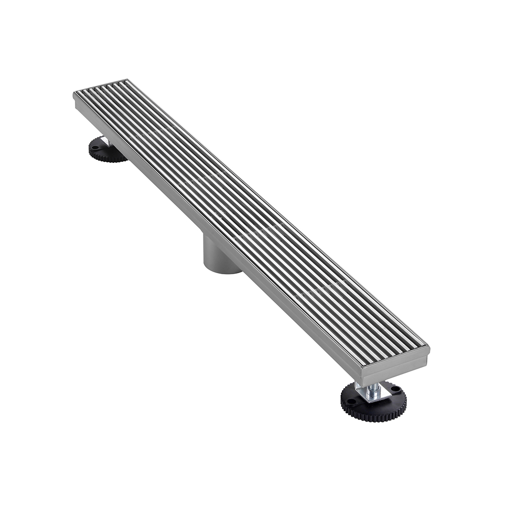 Stainless steel linear drain wedge wire with adjustable leveling feet