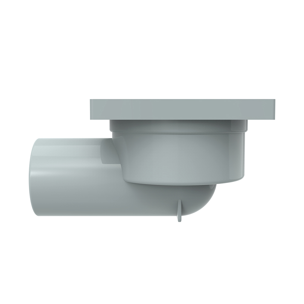 Modern square shower drain side channel structure with adjustable drainage