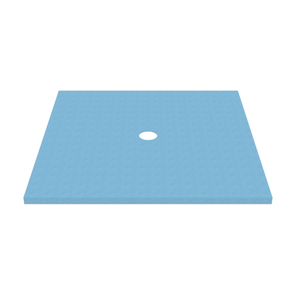 Raw xps shower base core board with pre-cut drain hole