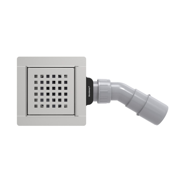 square 4 in shower drain with horizontal outlet structure