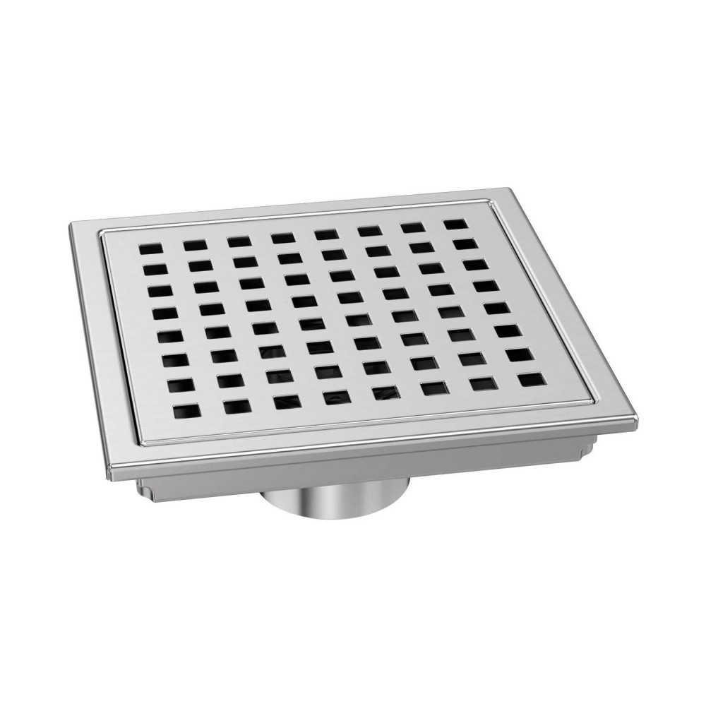 Stainless shower drain square with vertical outlet in SS304 material