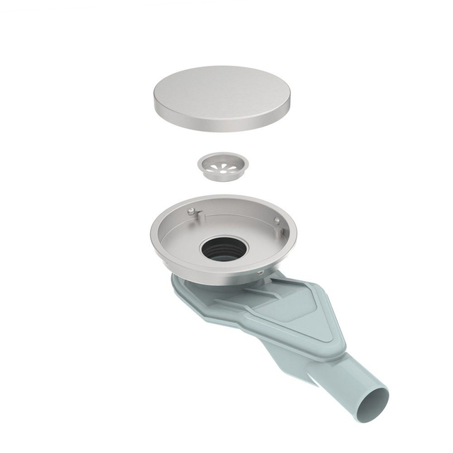 stainless steel round floor drain exploded siphon and grate system