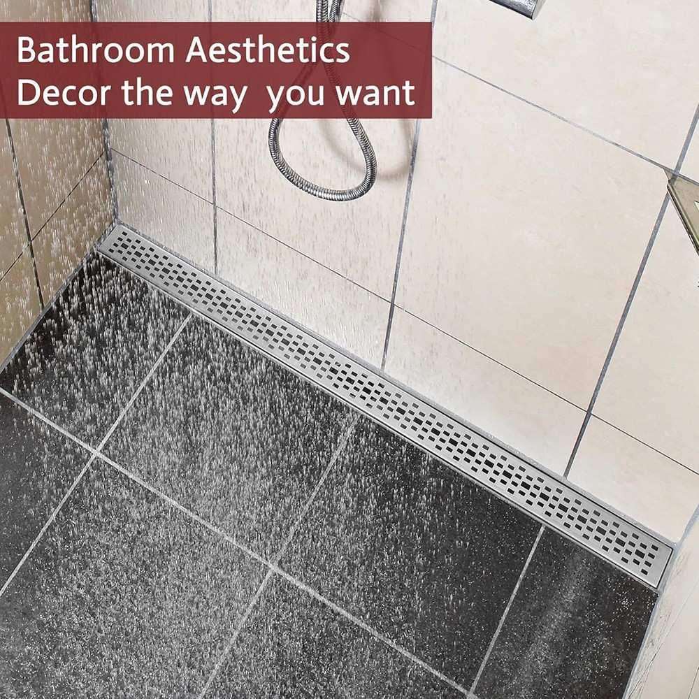 Stainless steel floor drains shower linear drain for modern bathroom floor