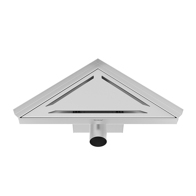 Corner shower drain triangle drain front outlet stainless steel structure