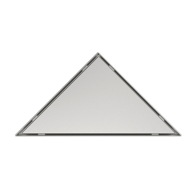 Triangular shower drain with vertical outlet core body for floor drain bathroom