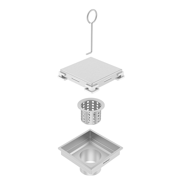 stainless steel floor drain components with dry siphon system
