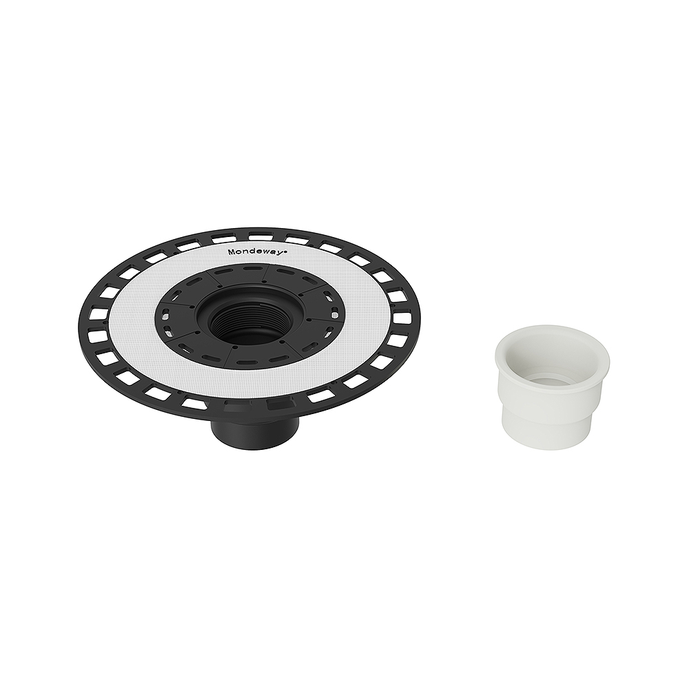 ABS shower drain base flange kit top structure for bathroom drainage systems