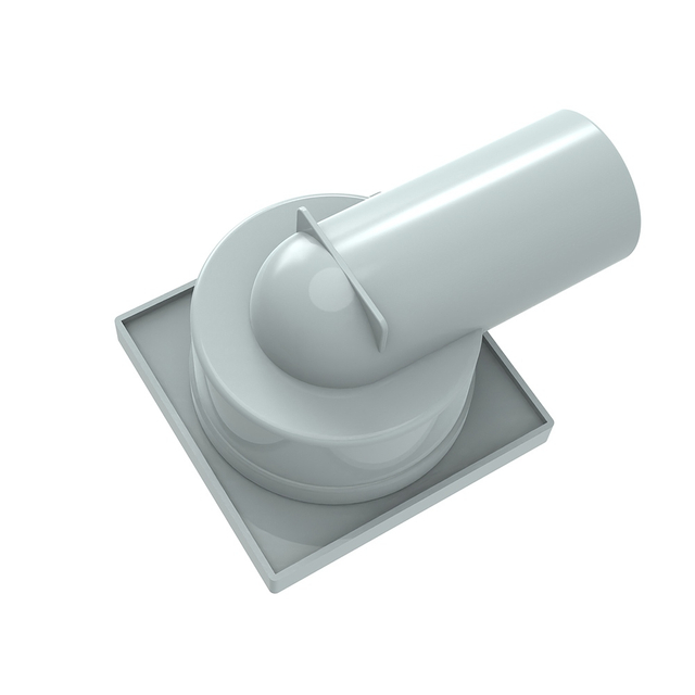 ABS 360&deg; rotatable wet siphon rear interface for square shower drain