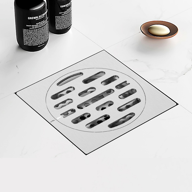 shower drain system kit square with horizontal outlet back structure