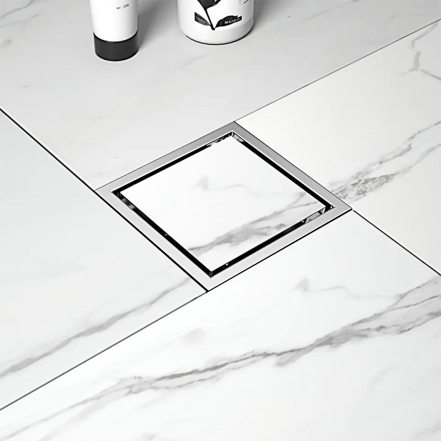 floor drain square bottom structure with horizontal outlet