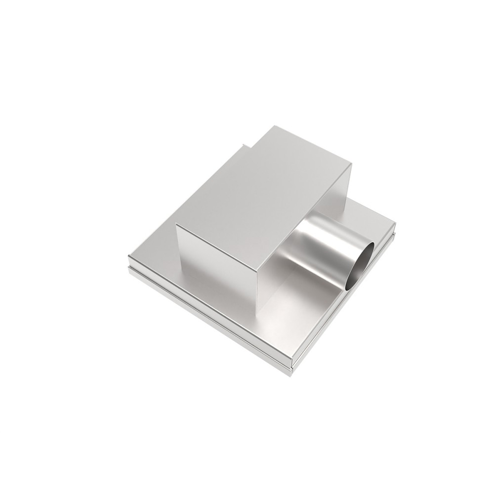 square bathroom drain stainless steel rear horizontal outlet