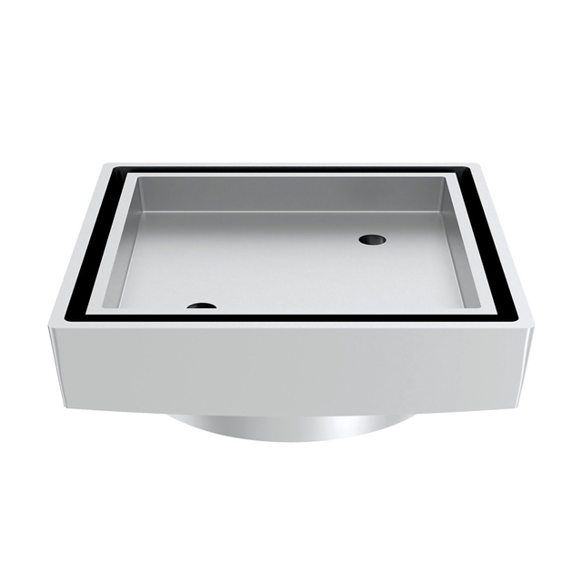 Front-side structure of vertical floor brass square drain