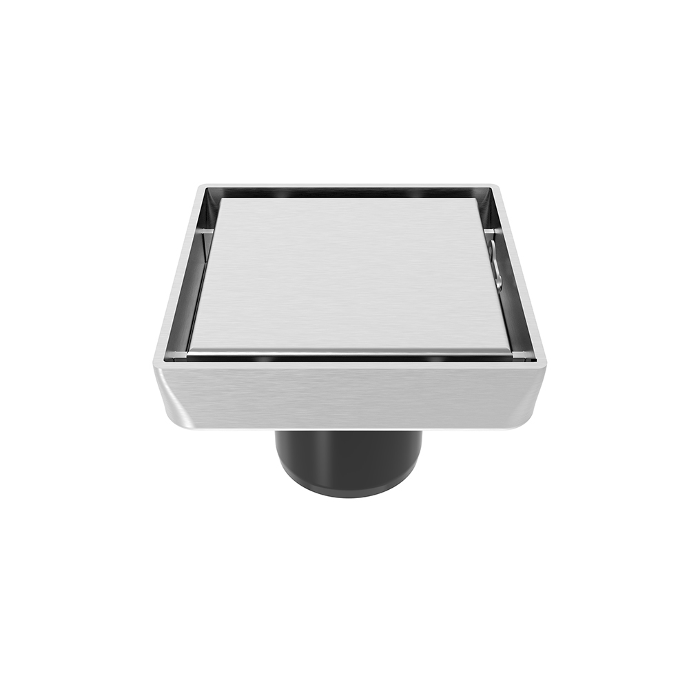 Stainless steel square drain low profile body