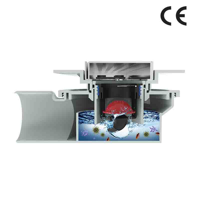 Stainless steel glass drain siphon internal structure for bathroom shower drain