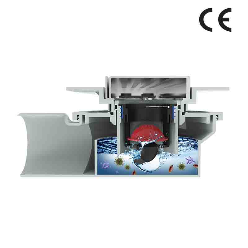 Stainless steel glass drain siphon internal structure for bathroom shower drain