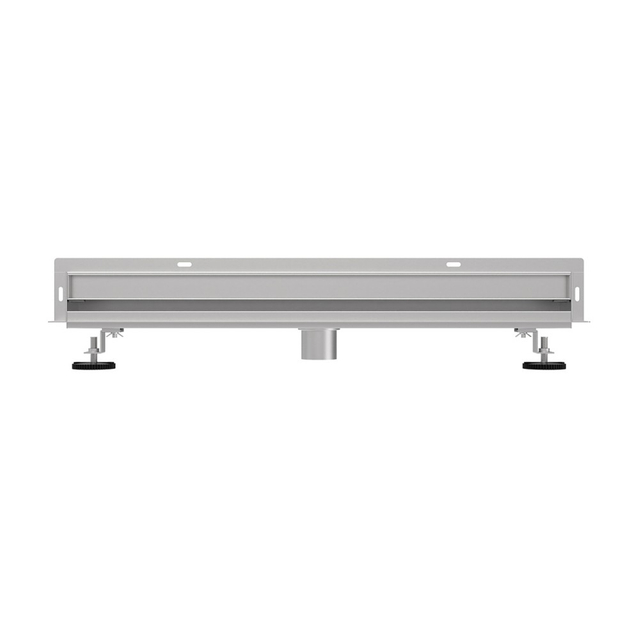 Stainless steel linear shower drain front channel for wall installation